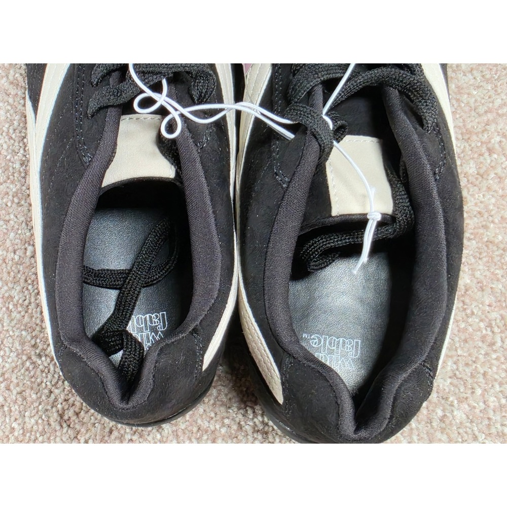 Wild Fable Chandler Women Black Cream Striped Low Top Sneakers Size 8 NEW - Picture 5 of 6